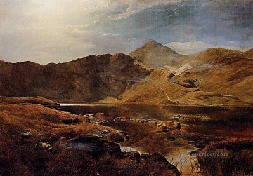 シドニー リチャード パーシー Painting - スコットランドの高地の風景の中のウィリアムズ牛と羊 シドニー リチャード パーシー